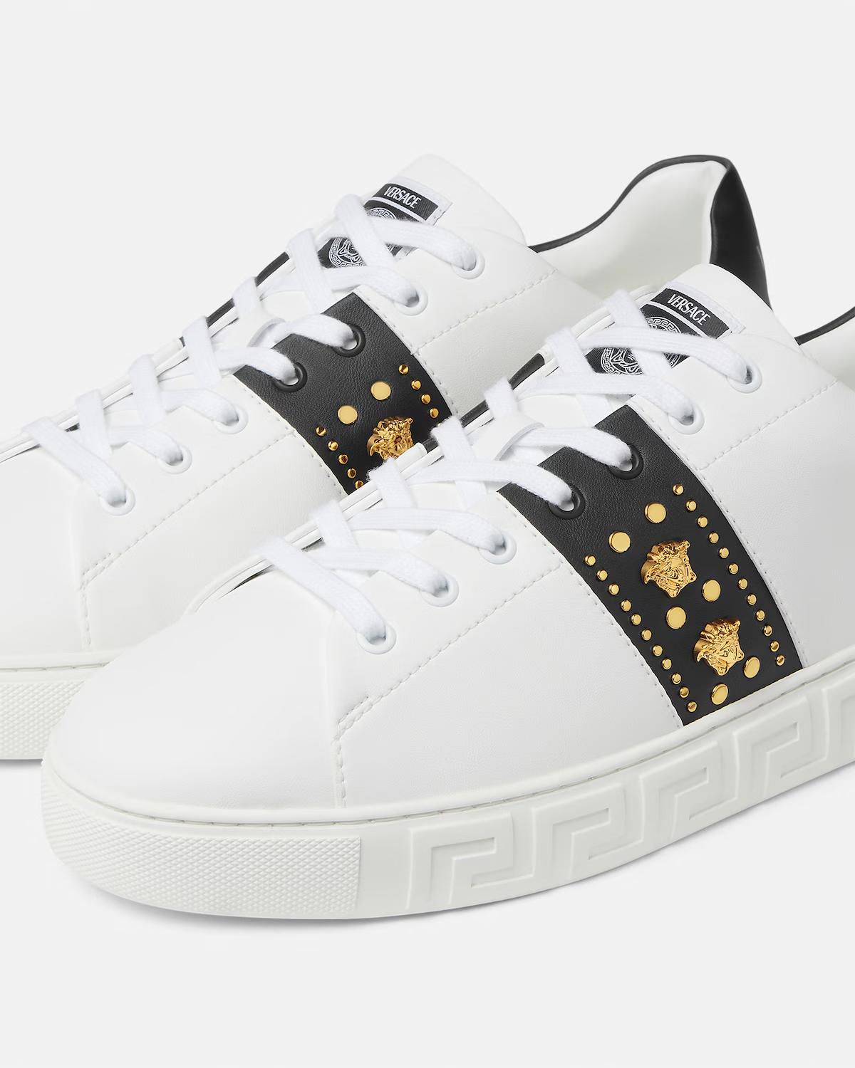 Greca Embellished Nylon Sneakers - Image 4