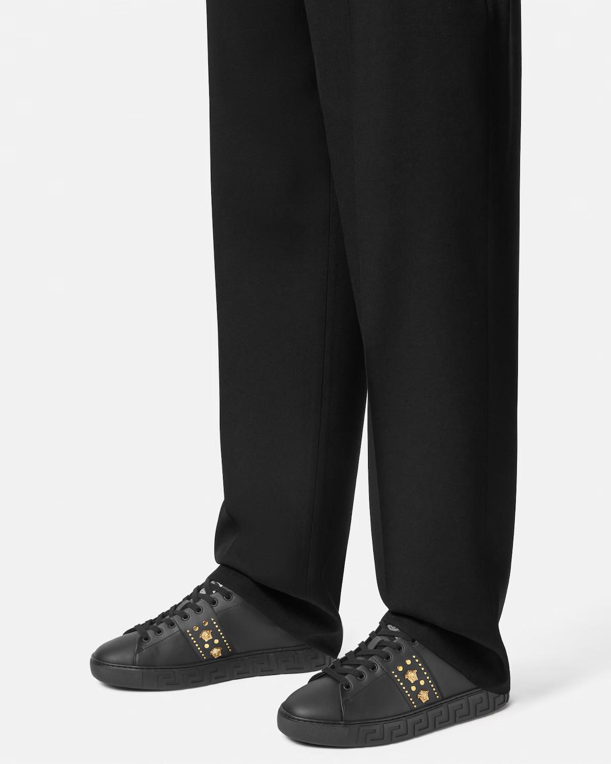 Greca Embellished Nylon Sneakers - Image 3