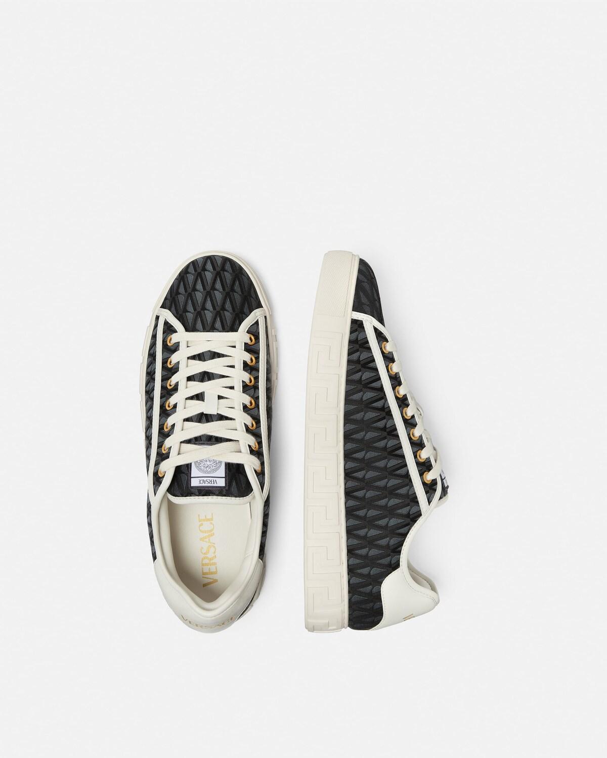 Greca Jacquard Canvas Sneakers - Image 3