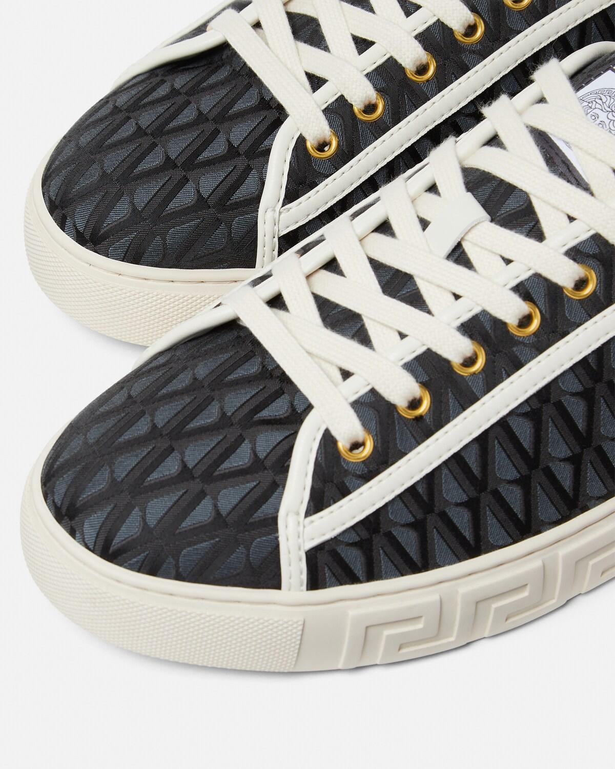 Greca Jacquard Canvas Sneakers - Image 4
