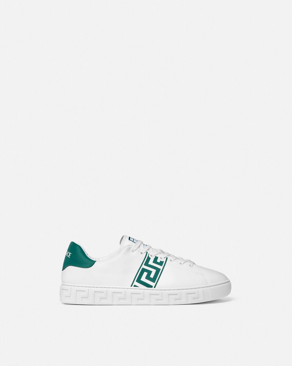 Greca Embroidered Nylon Sneakers