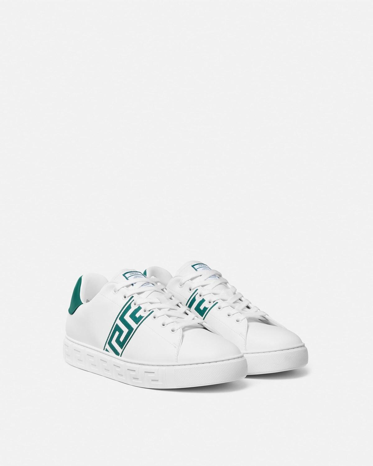Greca Embroidered Nylon Sneakers - Image 2