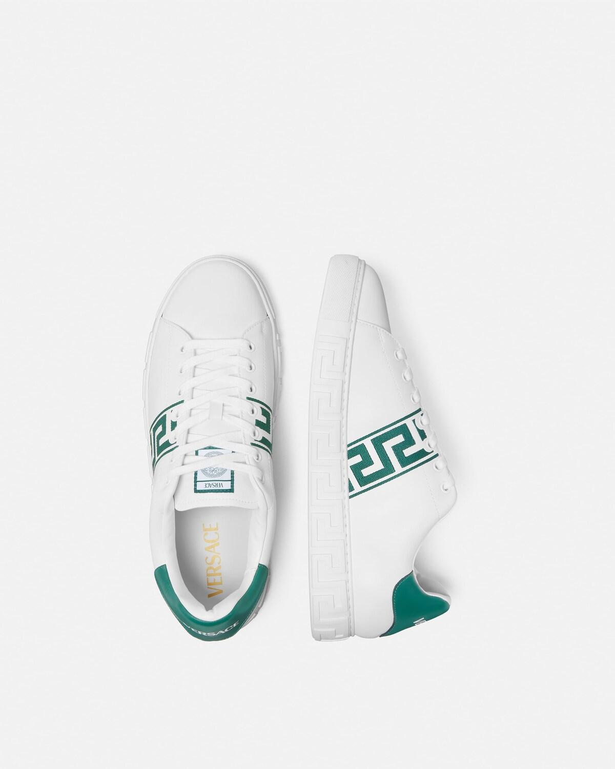 Greca Embroidered Nylon Sneakers - Image 3