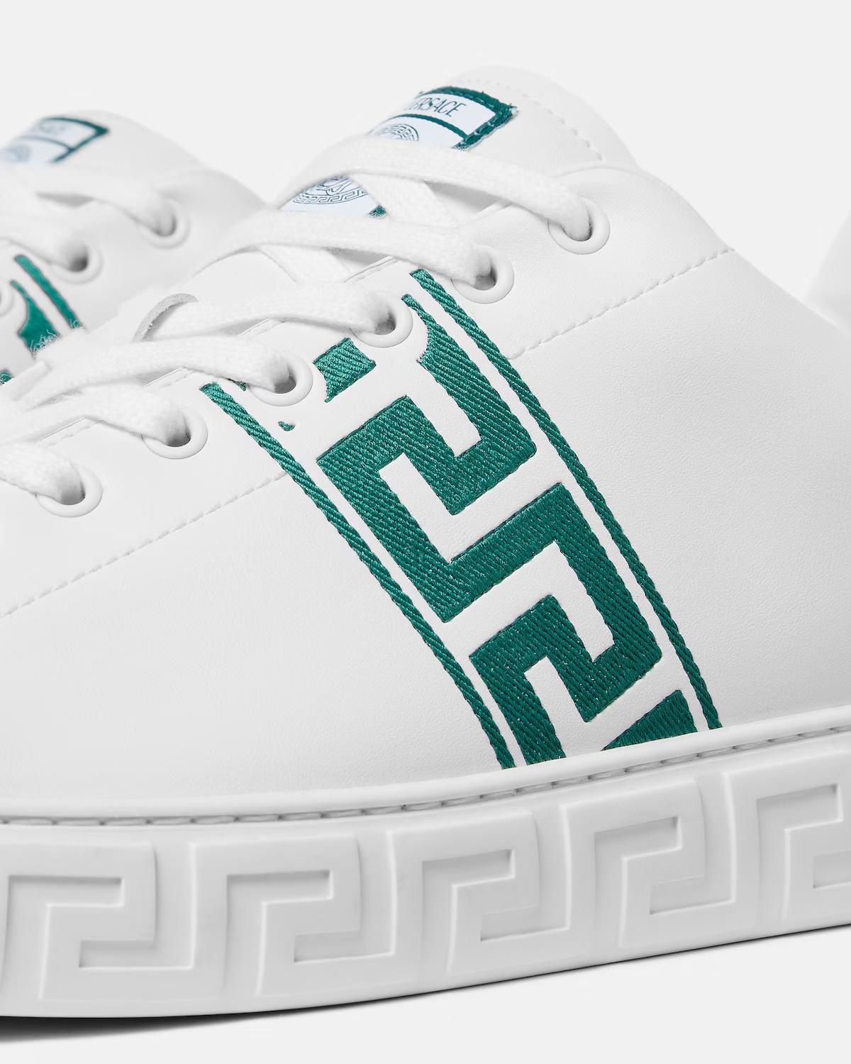 Greca Embroidered Nylon Sneakers - Image 4