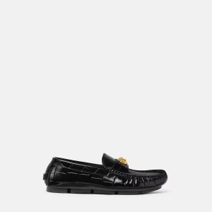 Medusa Leather Driver Shoes