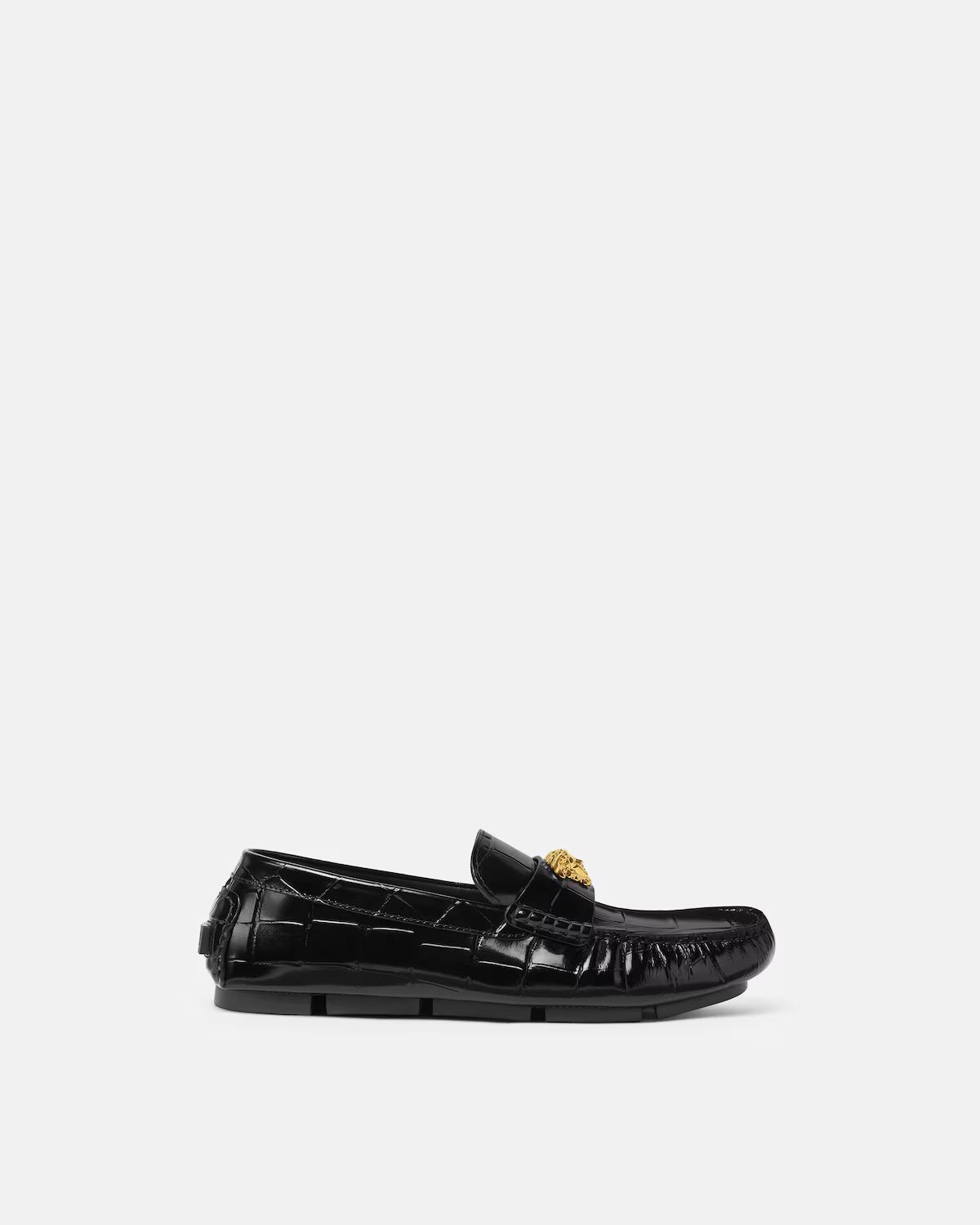 Medusa Leather Driver Shoes