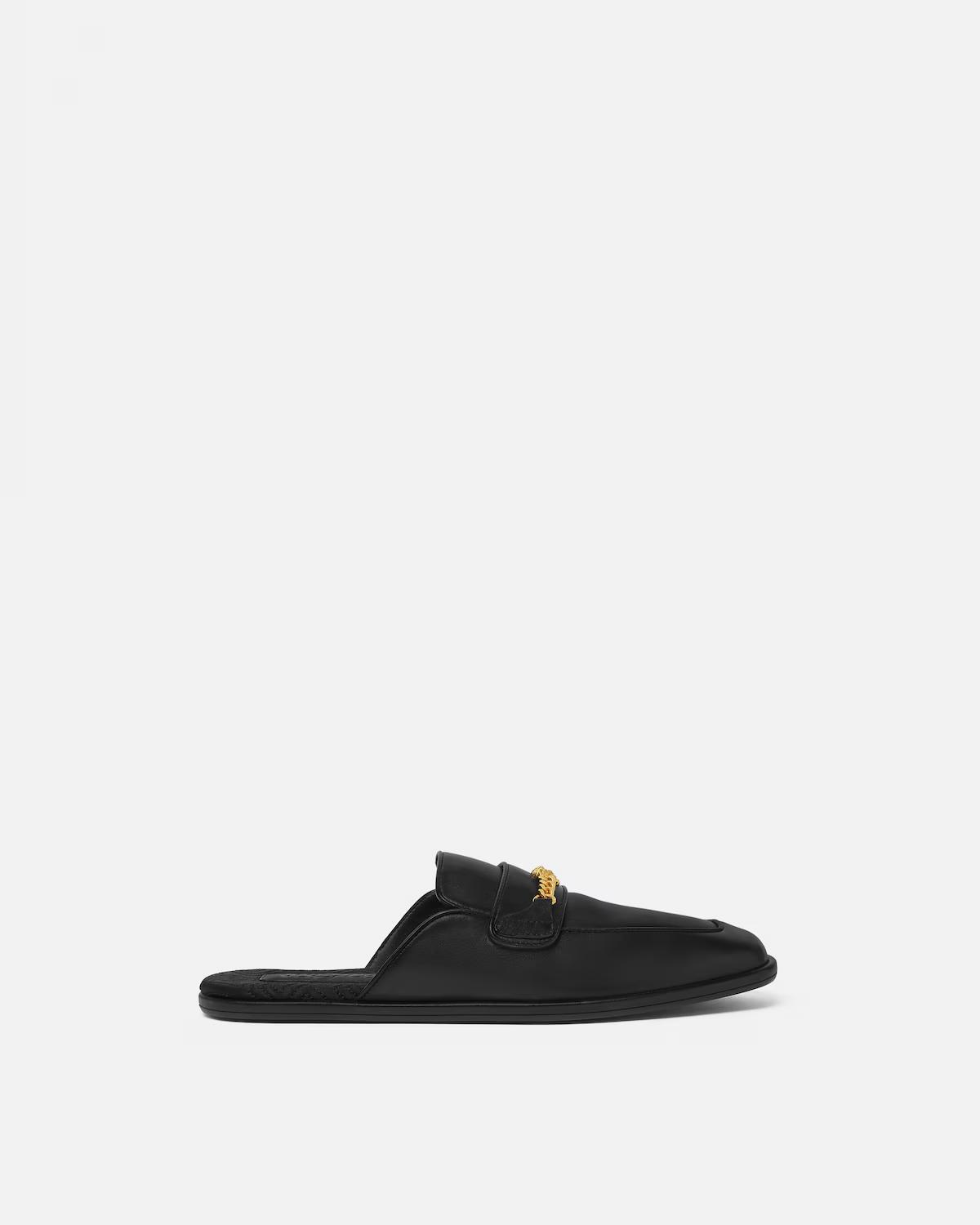 Medusa Leather Slippers