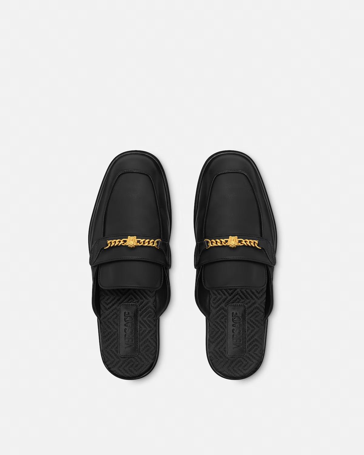 Medusa Leather Slippers - Image 3