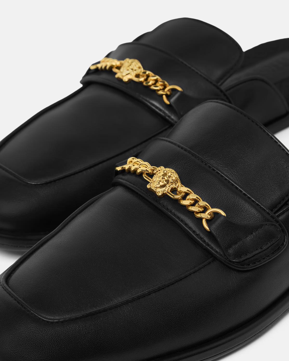 Medusa Leather Slippers - Image 4