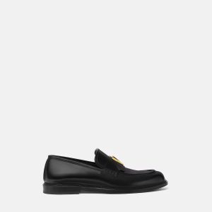 V Leather Loafers