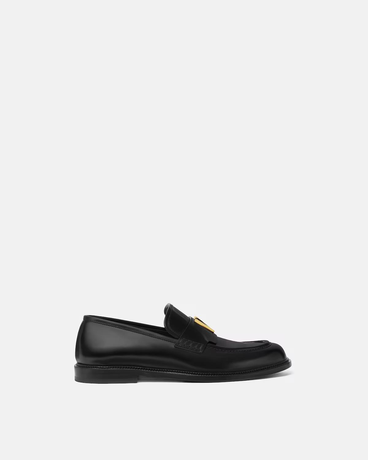 V Leather Loafers