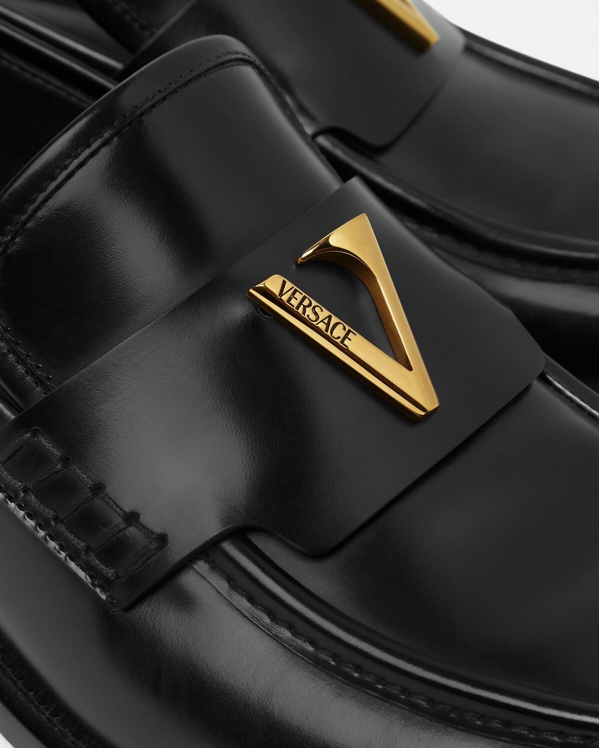 V Leather Loafers - Image 4