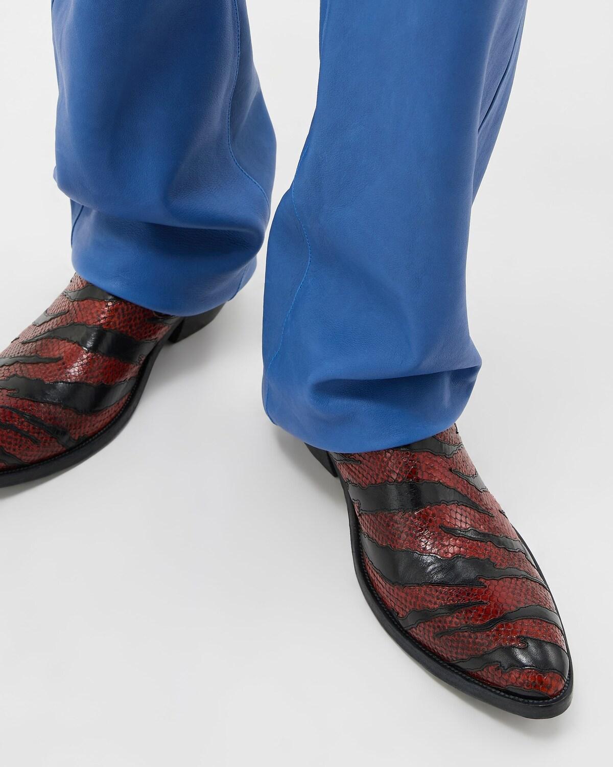 Tigre Python-Effect Leather Texan Boots - Image 2