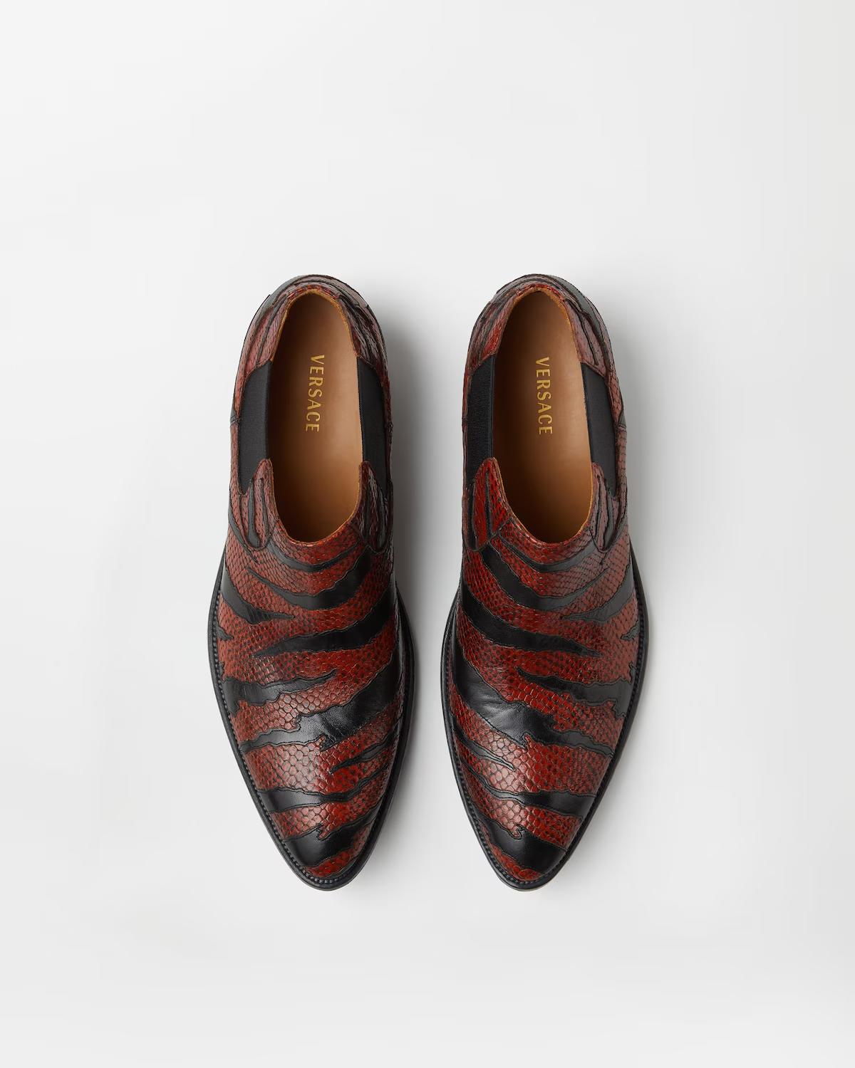 Tigre Python-Effect Leather Texan Boots - Image 3
