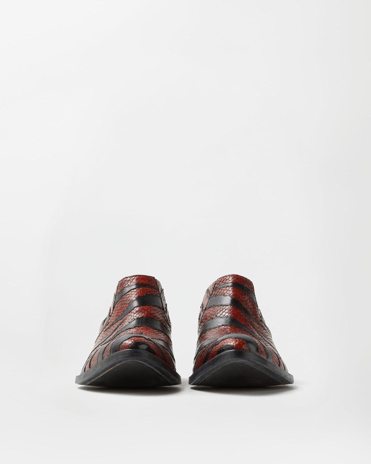 Tigre Python-Effect Leather Texan Boots - Image 4