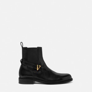 V Leather Chelsea Boots