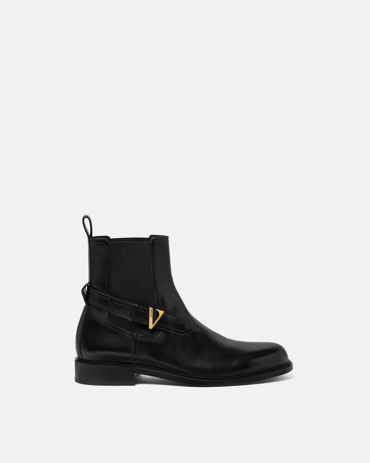 V Leather Chelsea Boots