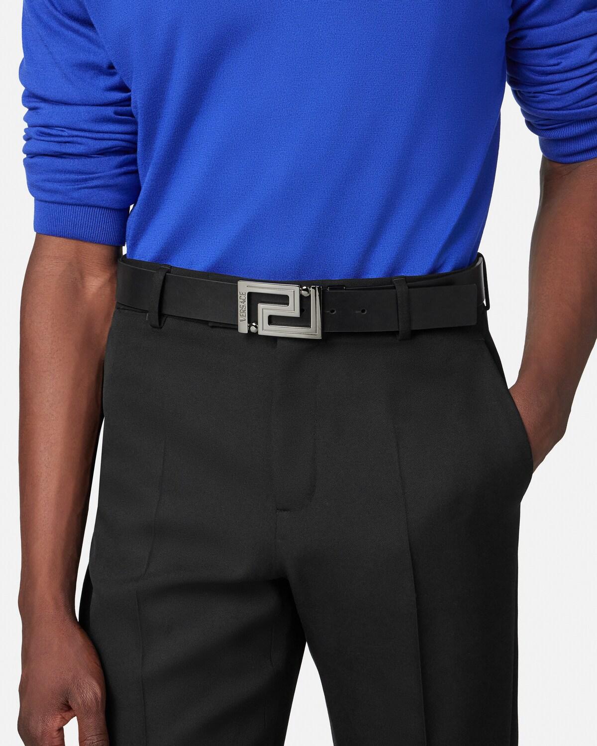 Greca Leather Reversible Belt 3.5 cm - Image 3