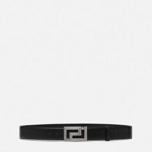 Greca Leather Belt 4 cm