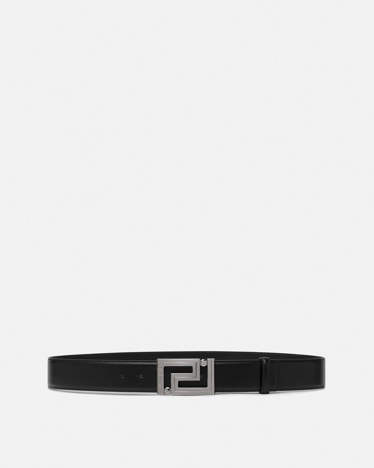 Greca Leather Belt 4 cm