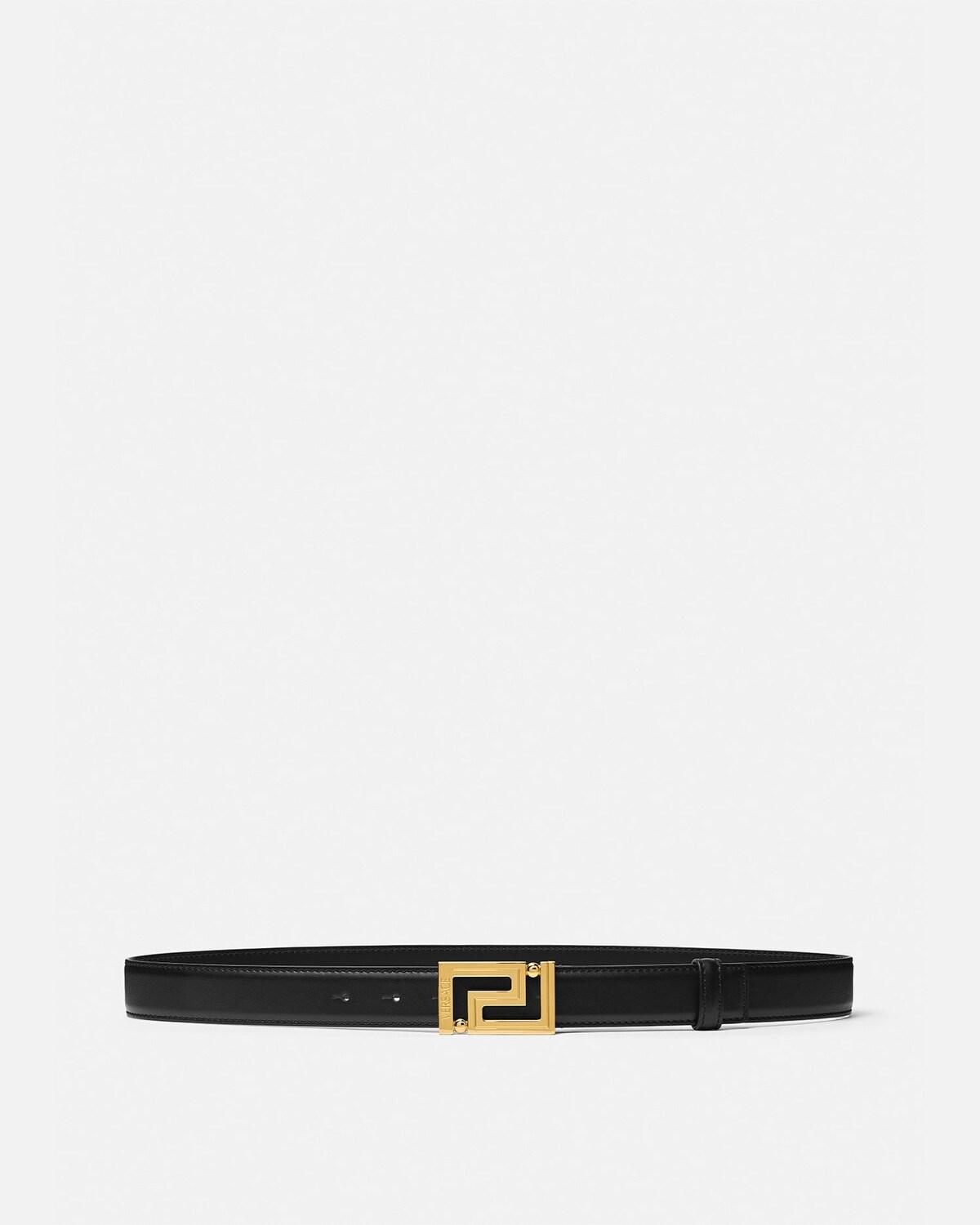 Greca Leather Belt 3 cm