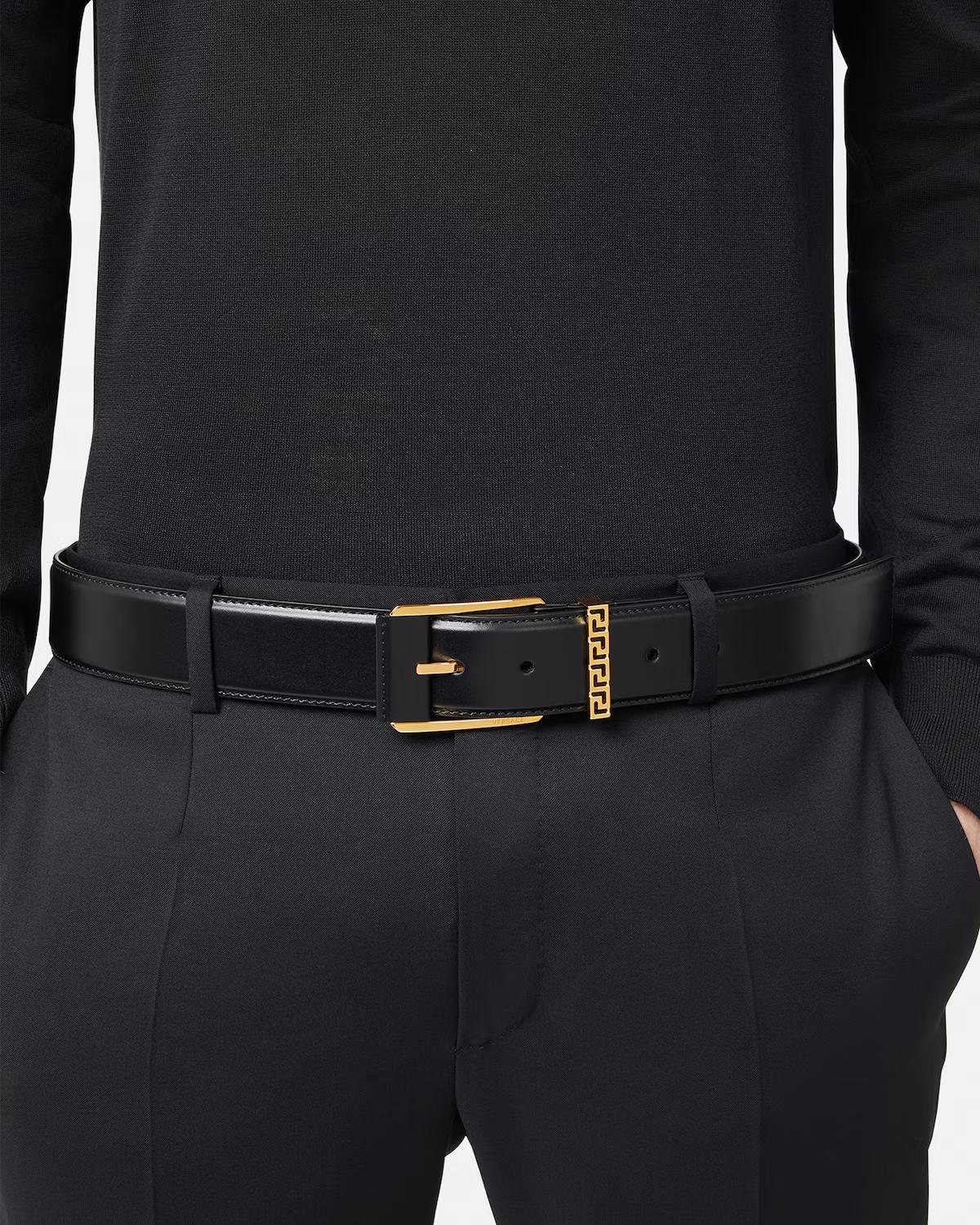 Greca Leather Belt 4 cm - Image 3