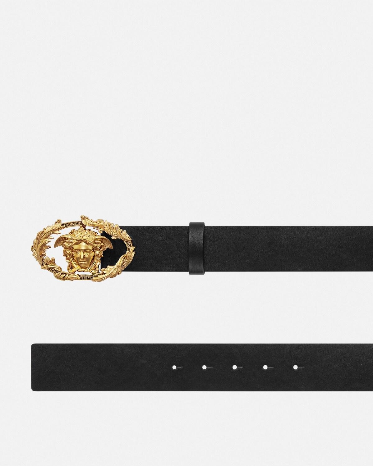 Buckle Crest Leather Belt 4 cm - Image 2