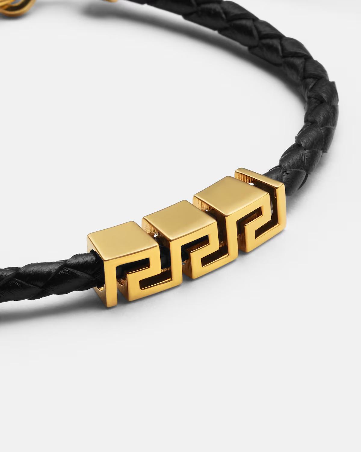 Greca Leather Bracelet - Image 2