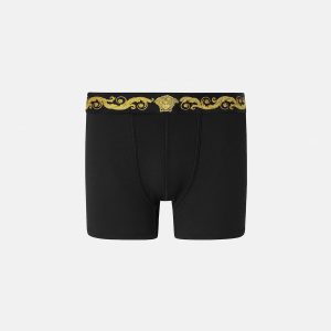 Printed Cotton-Jersey Long Trunks