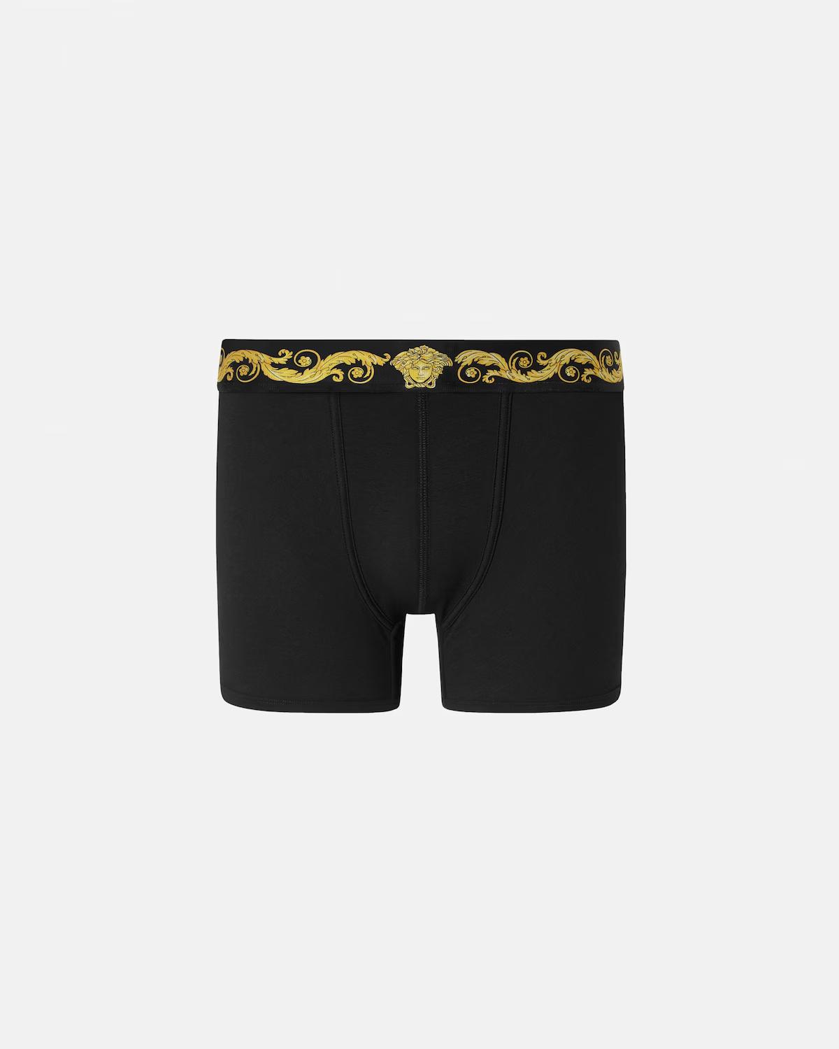 Printed Cotton-Jersey Long Trunks
