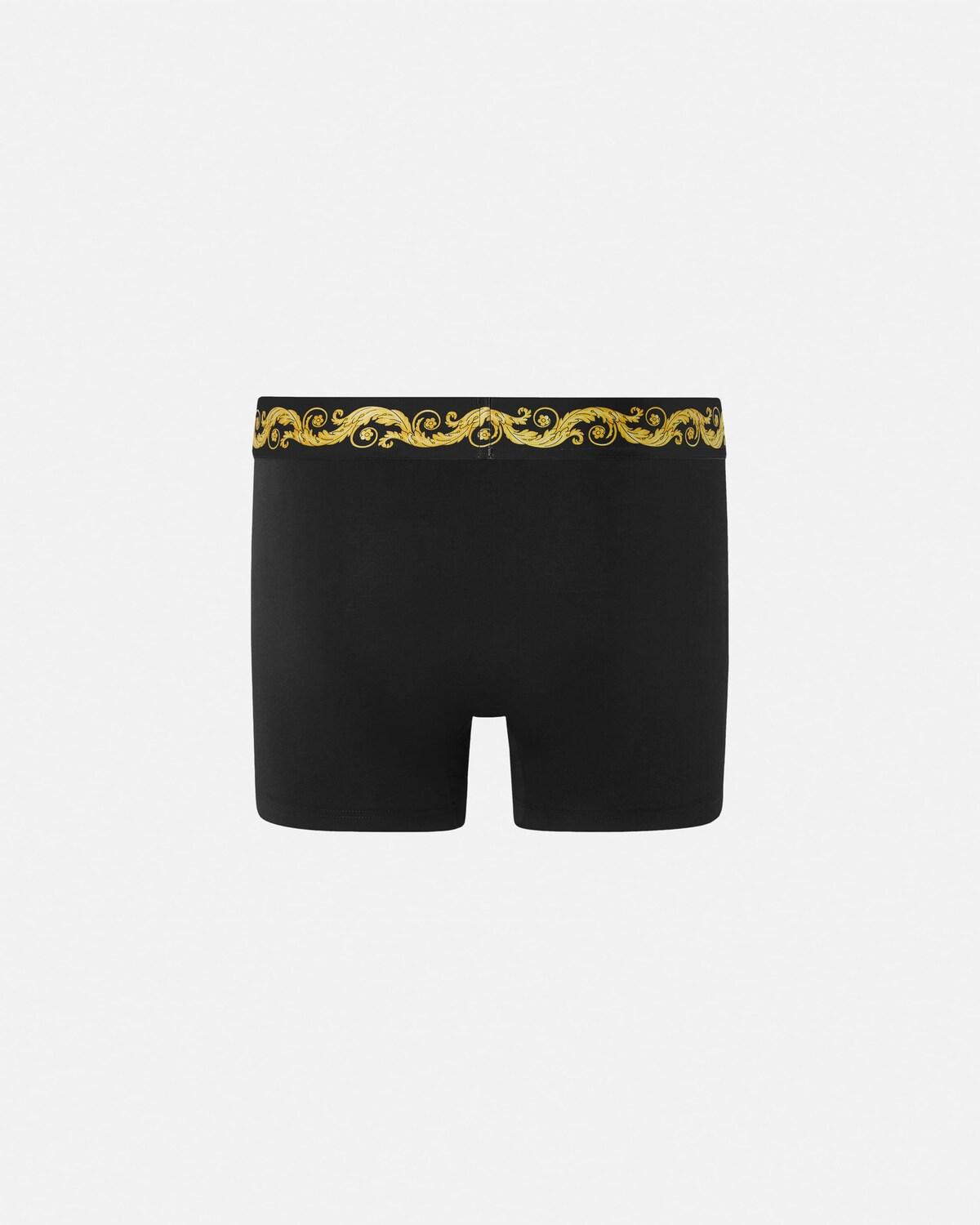 Printed Cotton-Jersey Long Trunks - Image 2