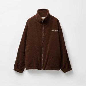 Cotton-Terry Jacquard Zip Sweatshirt