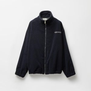 Cotton-Terry Jacquard Zip Sweatshirt