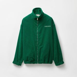Cotton-Terry Jacquard Zip Sweatshirt