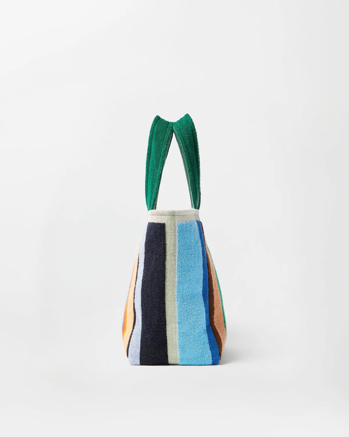 Striped Cotton-Terry Jacquard Tote Bag - Image 2