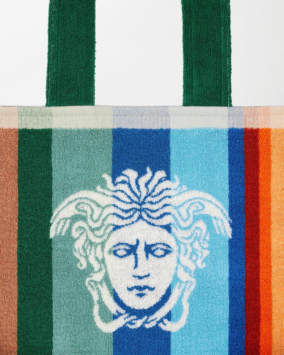 Striped Cotton-Terry Jacquard Tote Bag - Image 3
