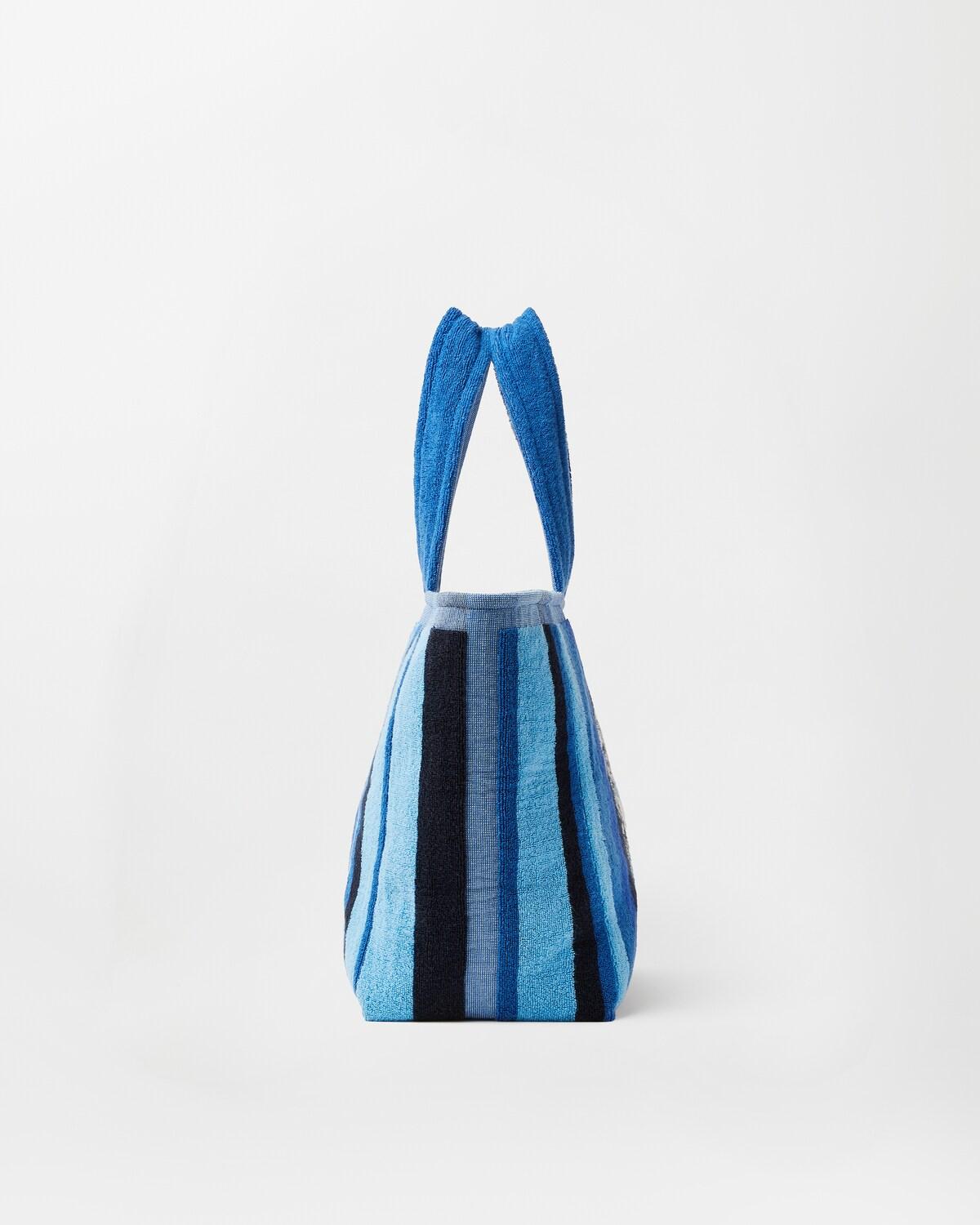 Striped Cotton-Terry Jacquard Tote Bag - Image 2