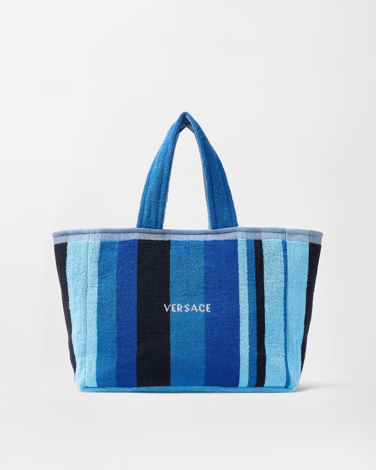 Striped Cotton-Terry Jacquard Tote Bag - Image 5