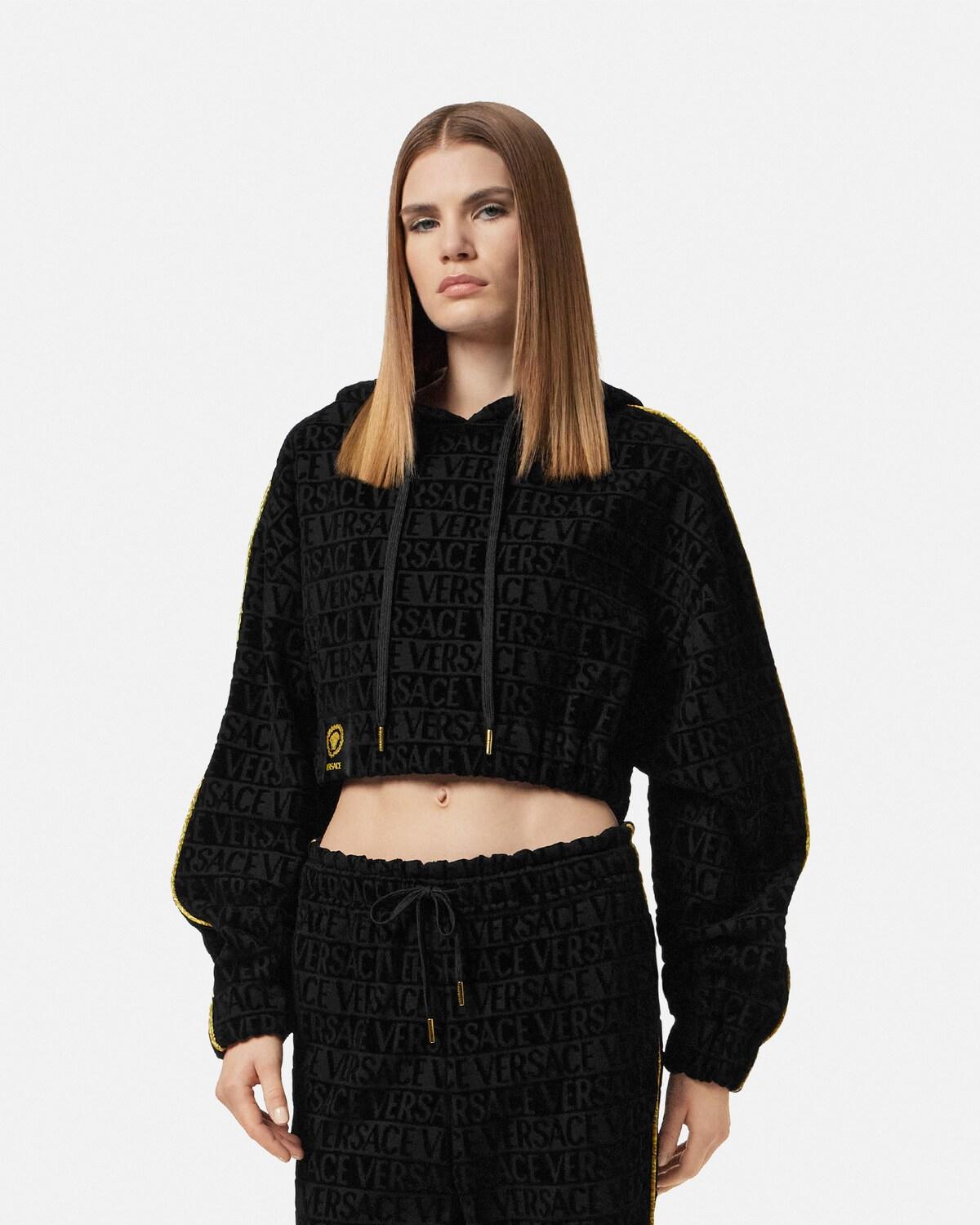 I ? Baroque Crop Hoodie - Image 4