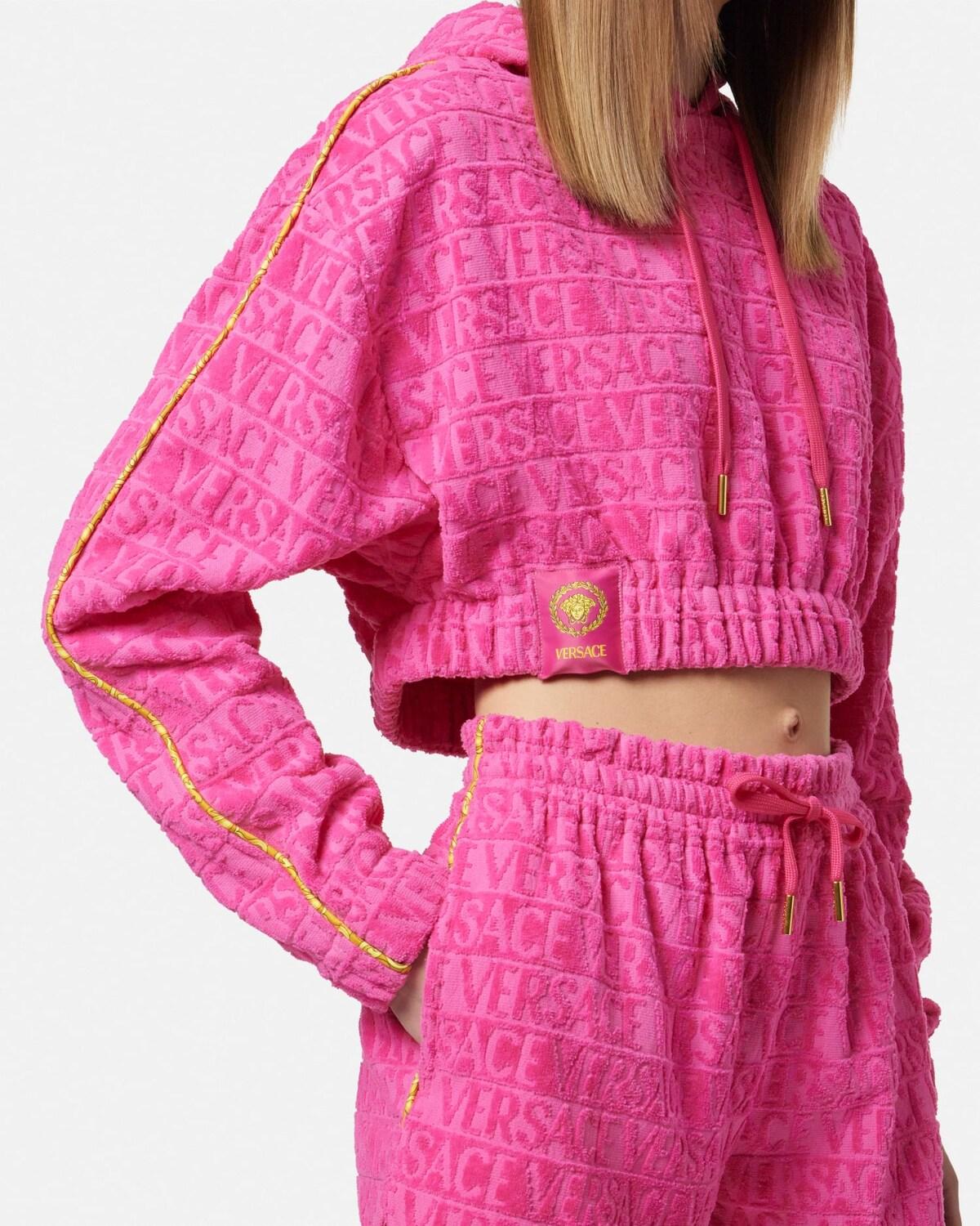 I ? Baroque Crop Hoodie - Image 3