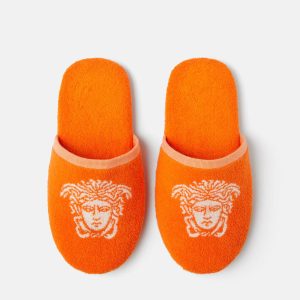 Cotton-Terry Jacquard Slippers