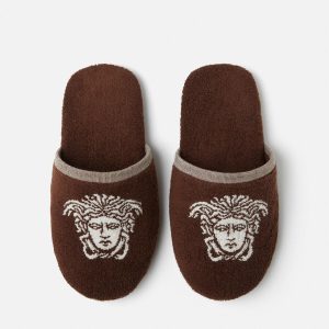 Cotton-Terry Jacquard Slippers