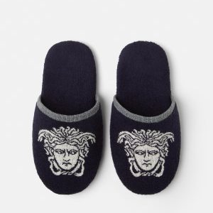 Cotton-Terry Jacquard Slippers