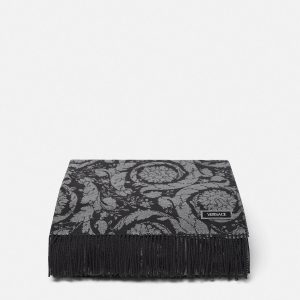 Barocco Cashmere Fringed Blanket