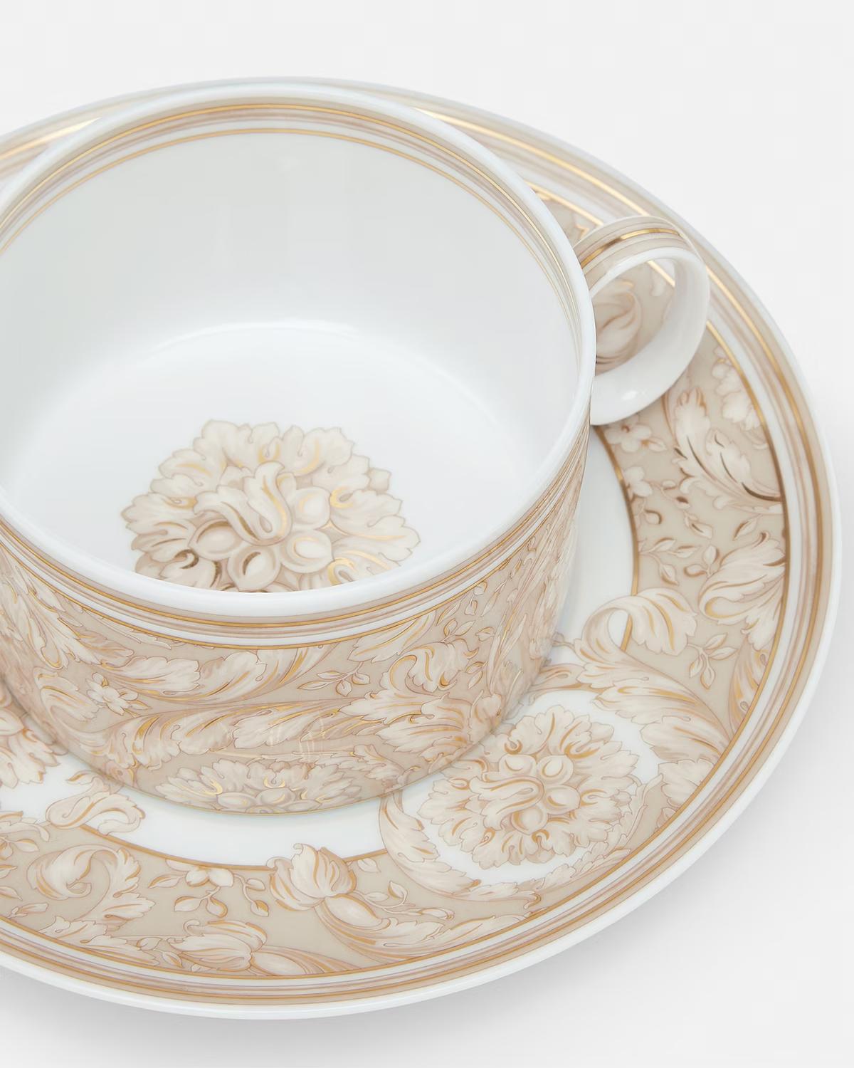 Barocco Beige Tea Cup & Saucer - Image 3