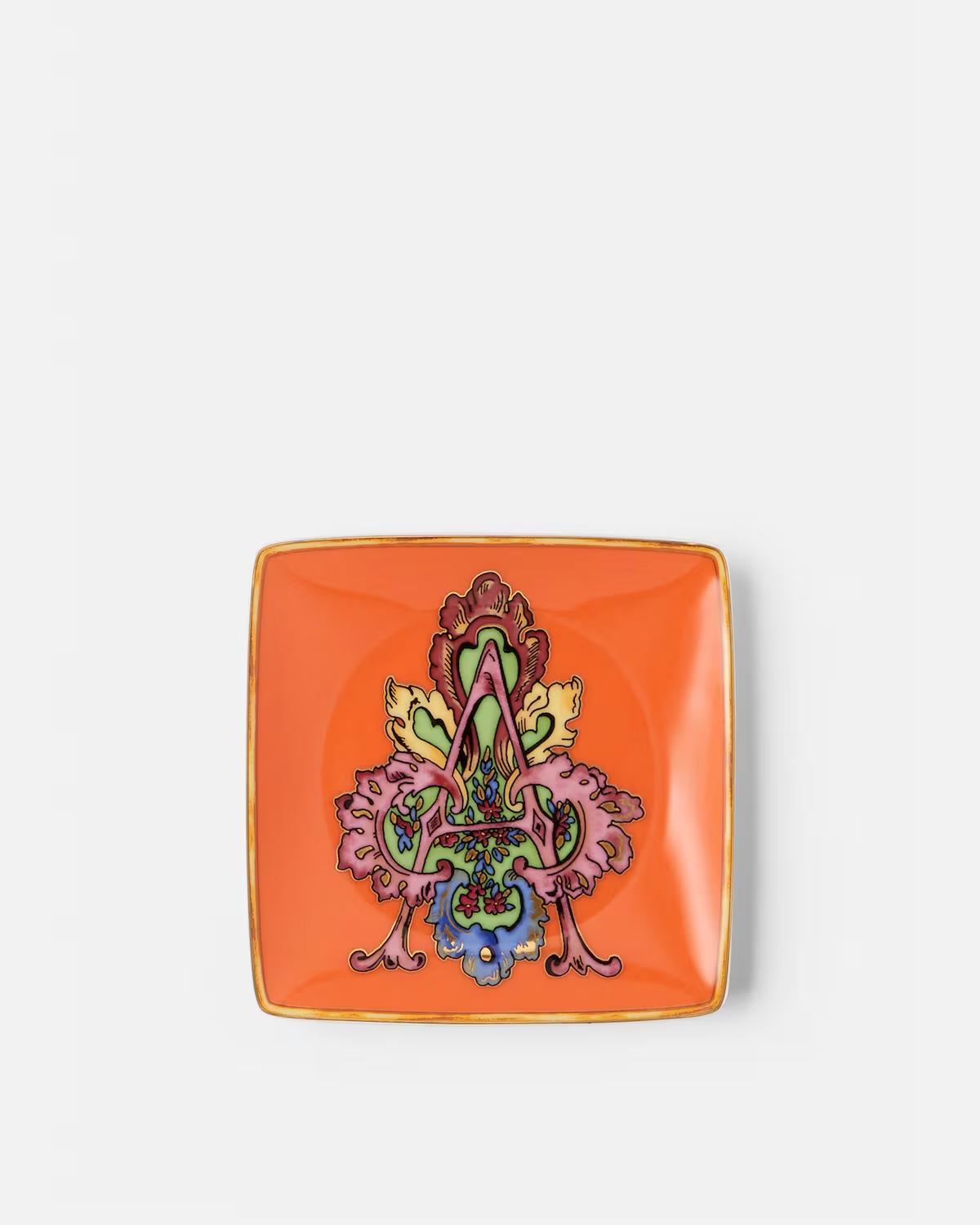 Versace Alphabet A Square Plate 12 cm