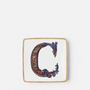Versace Alphabet C Square Plate 12 cm