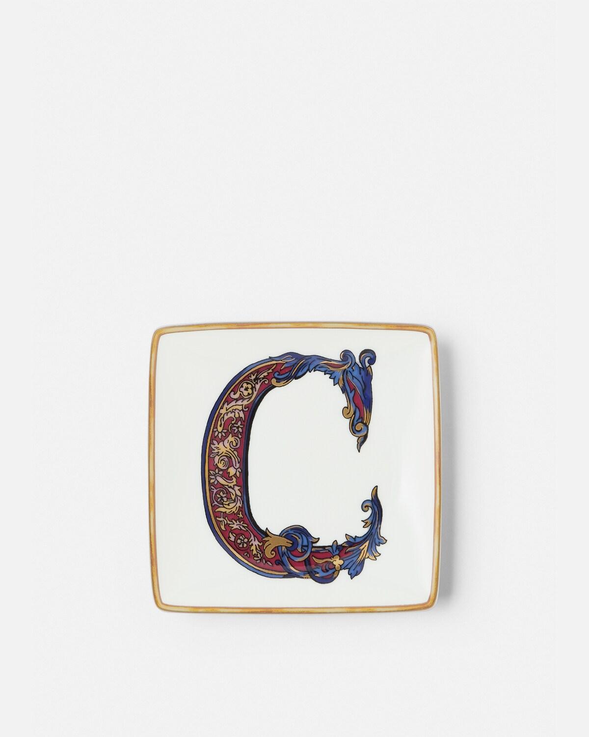 Versace Alphabet C Square Plate 12 cm