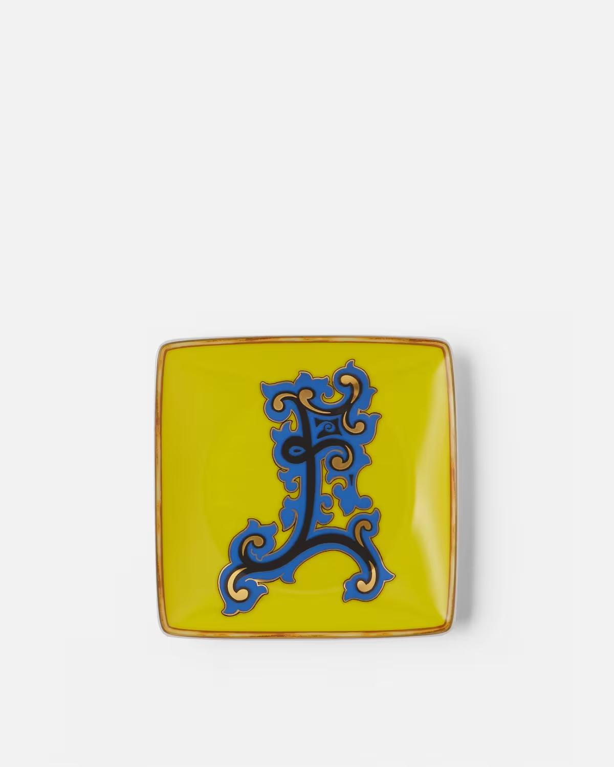Versace Alphabet E Square Plate 12 cm