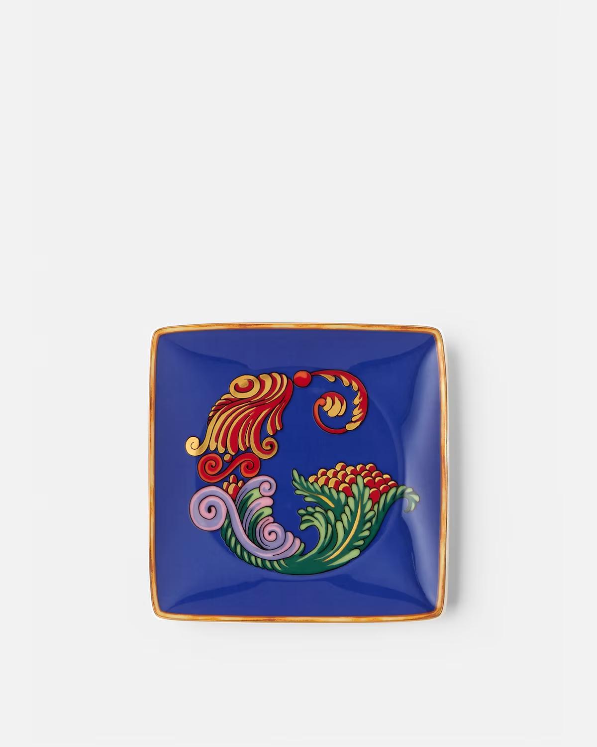 Versace Alphabet G Square Plate 12 cm